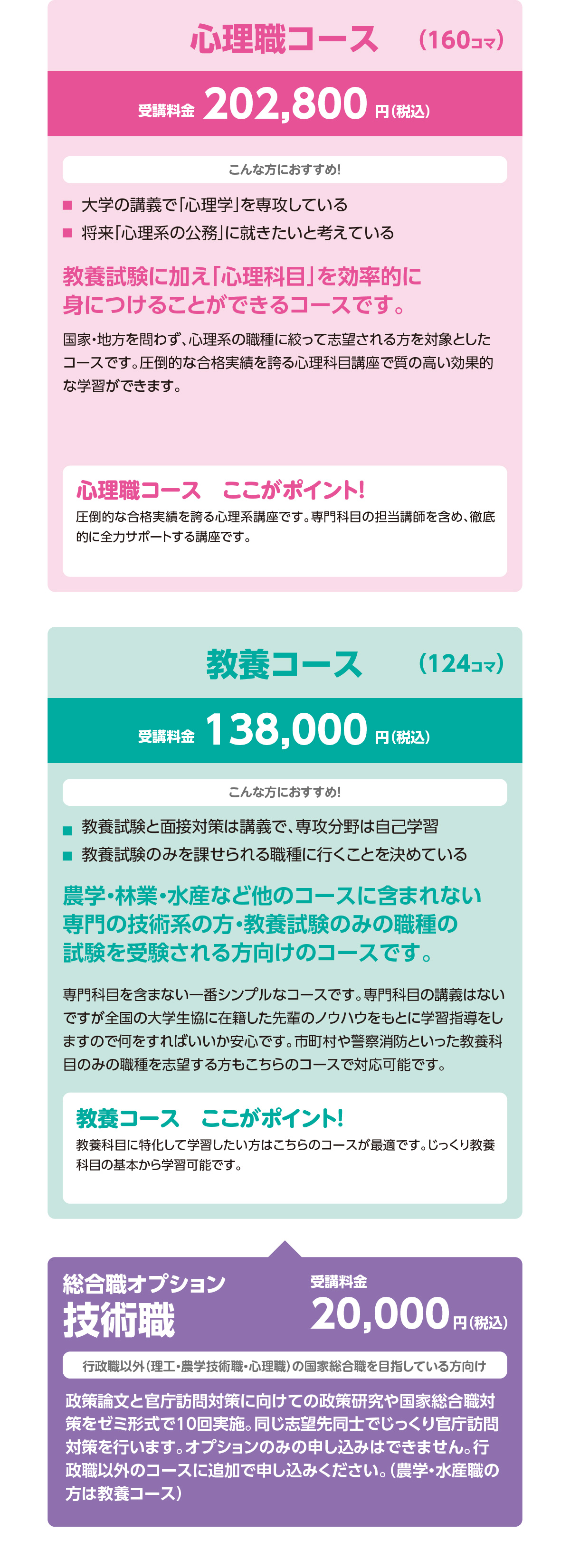 大学生協オリジナル 公務員試験対策講座